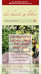 Mobile Screenshot of die-kunst-zu-leben.de